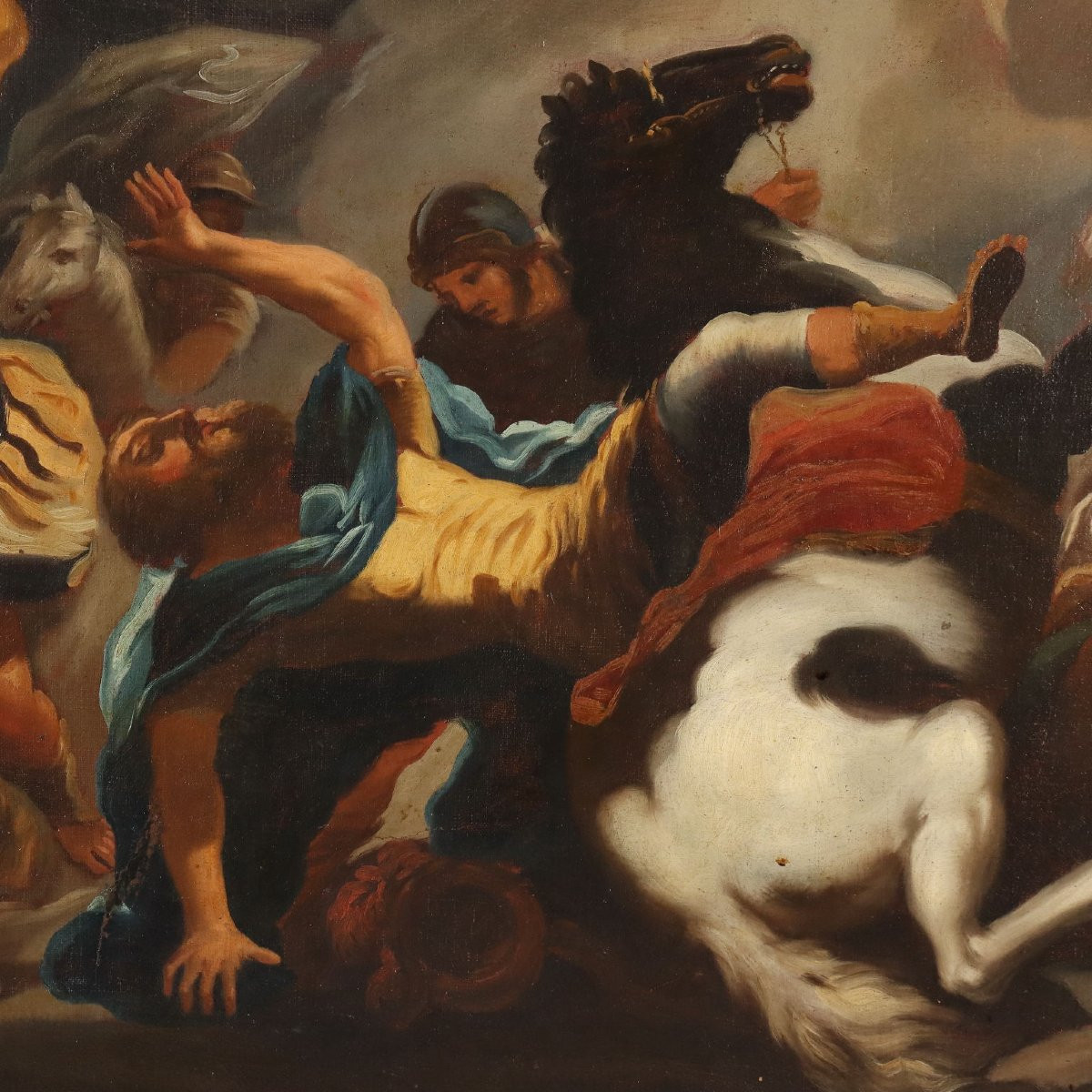 Dipinto La Conversione di San Paolo Scuola di Luca Giordano XVII Secolo-photo-4