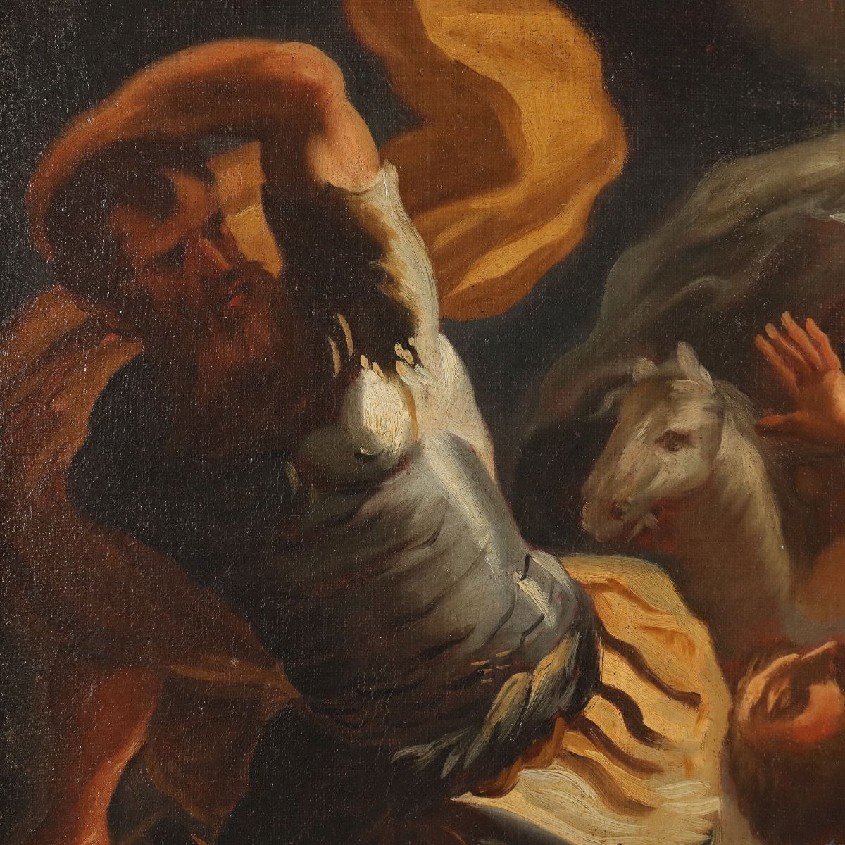 Dipinto La Conversione di San Paolo Scuola di Luca Giordano XVII Secolo-photo-2