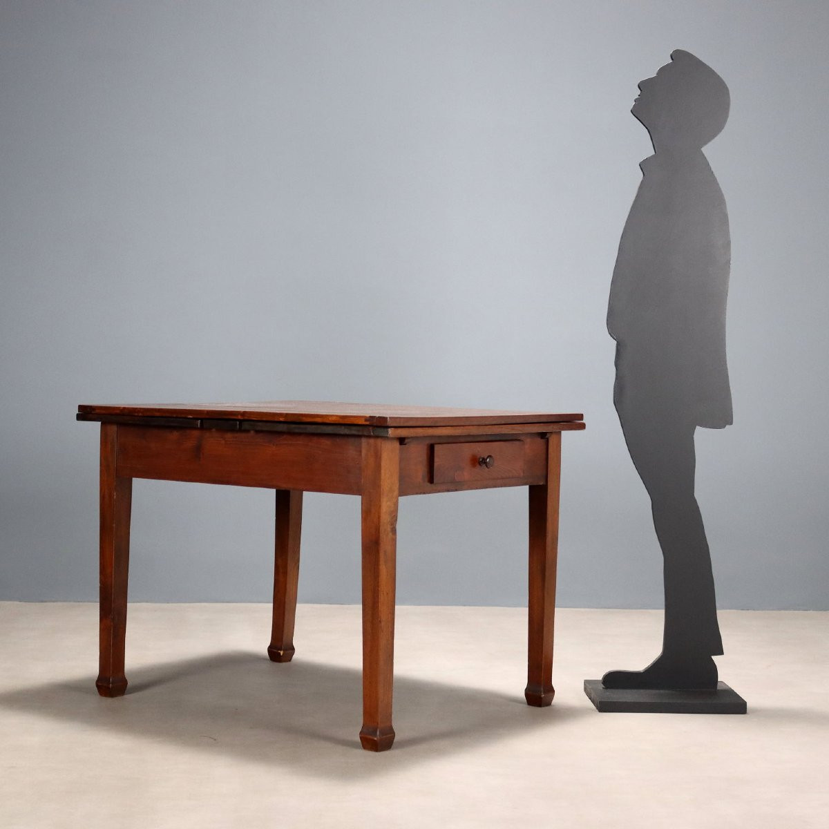 Tavolo Allungabile in Abete e Faggio Italia Fine XIX Secolo-photo-2