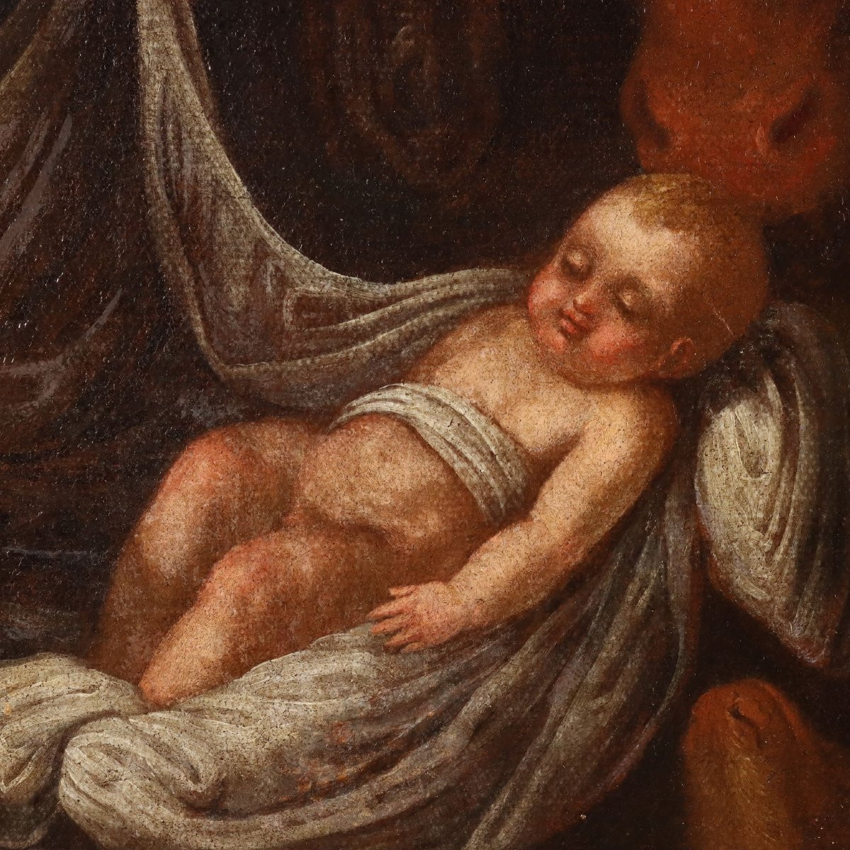 Dipinto Seguace di Jacopo da Bassano Adorazione dei Pastori XVII Secolo -photo-1