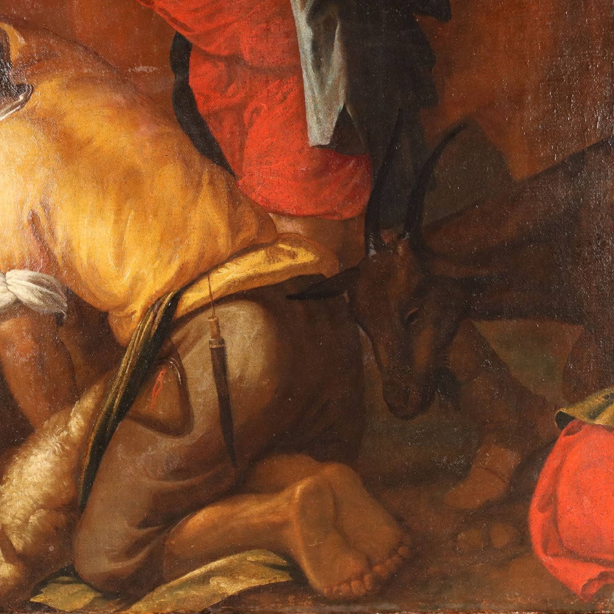 Dipinto Seguace di Jacopo da Bassano Adorazione dei Pastori XVII Secolo -photo-4