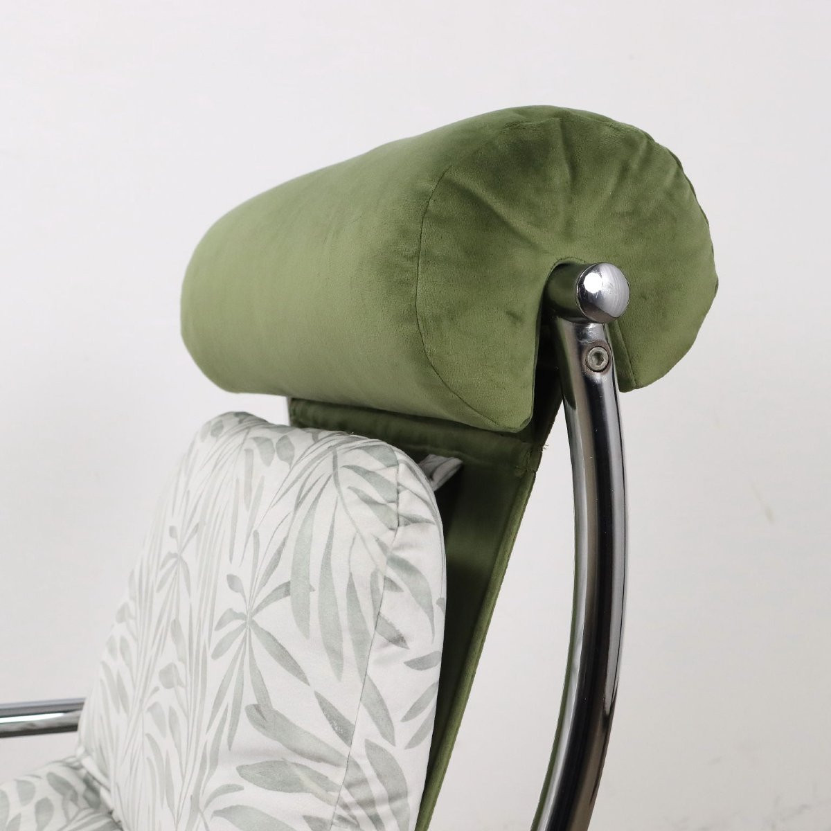 Poltrona Jungle Collection Vintage Velluto Italia Anni 60 Restaurata-photo-4