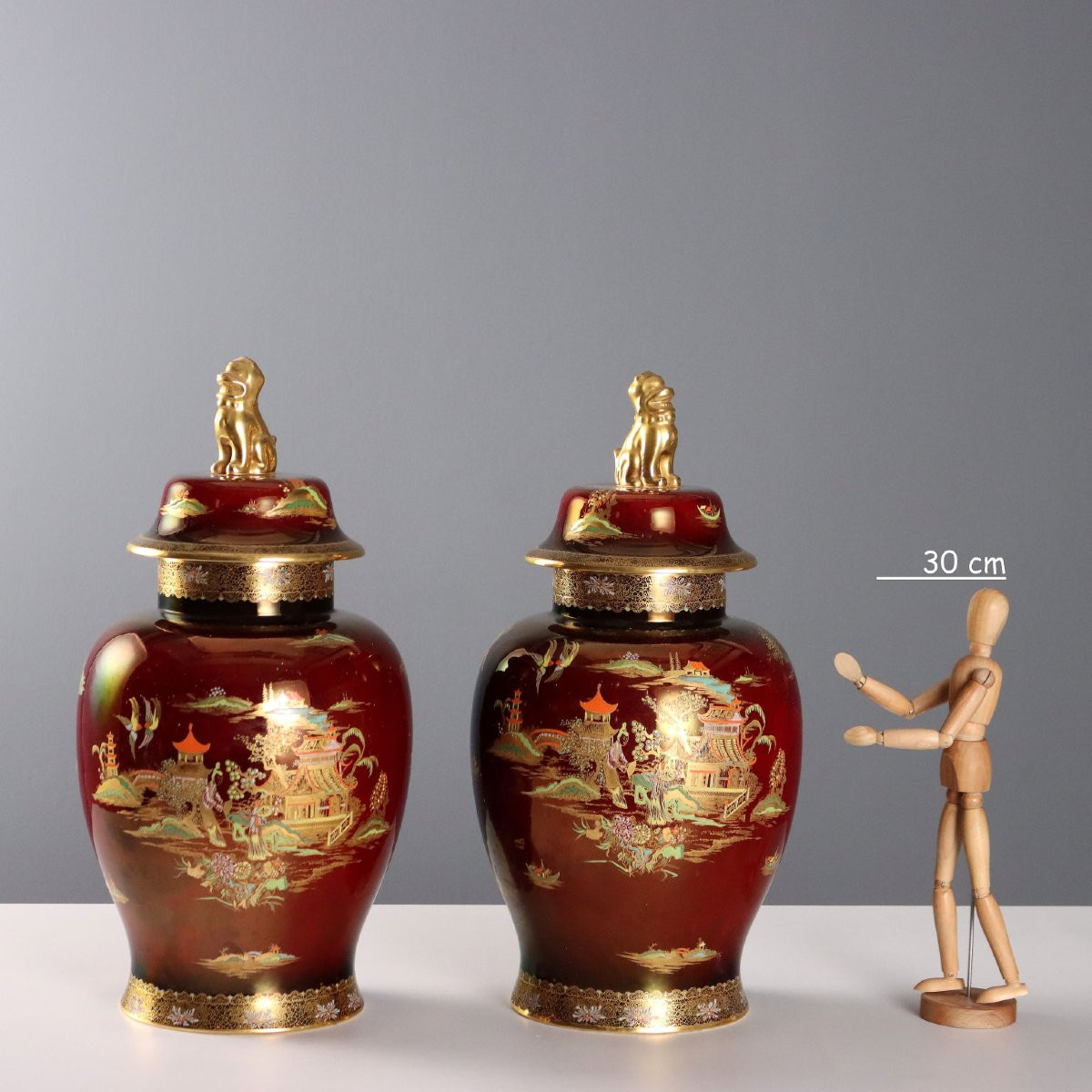 Coppia di Potiches in Ceramica Manifattura Carlton Ware-photo-2