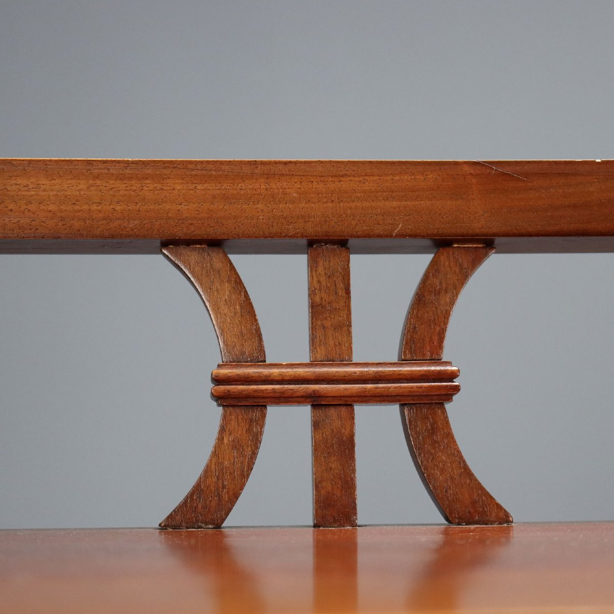 Vetrina Liberty in Noce e Faggio tinto Noce Austria Fine XIX Secolo-photo-2