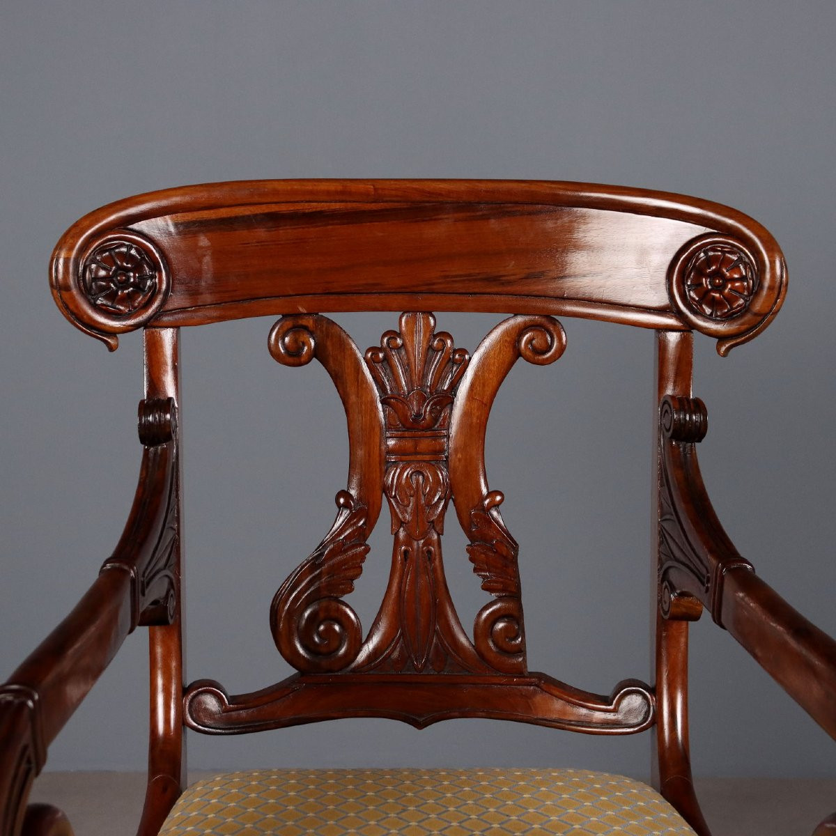 Coppia di Poltrone Luigi Filippo in Mogano Francia Secondo Quarto XIX Secolo-photo-3