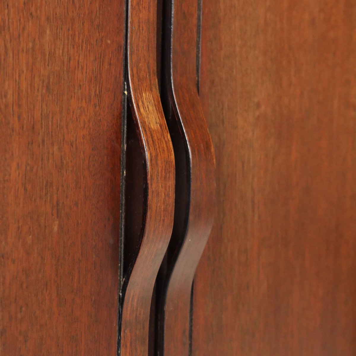 Credenza con Alzata Vintage Legno Esotico Design Italia Anni 60 Originale-photo-4