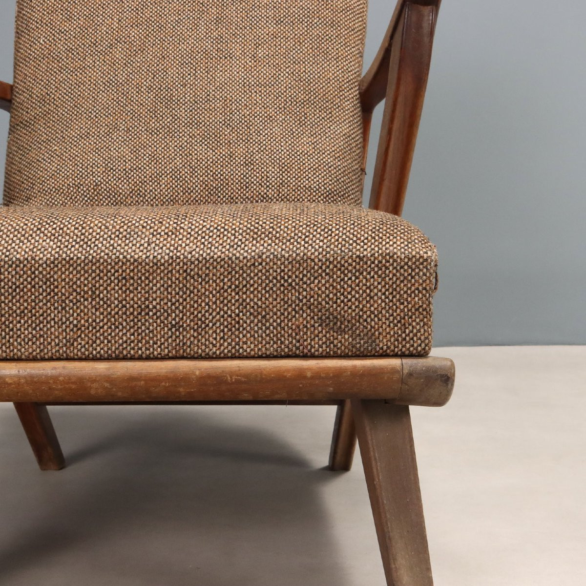 Due Poltrone con Braccioli in Legno Anni '60-photo-3