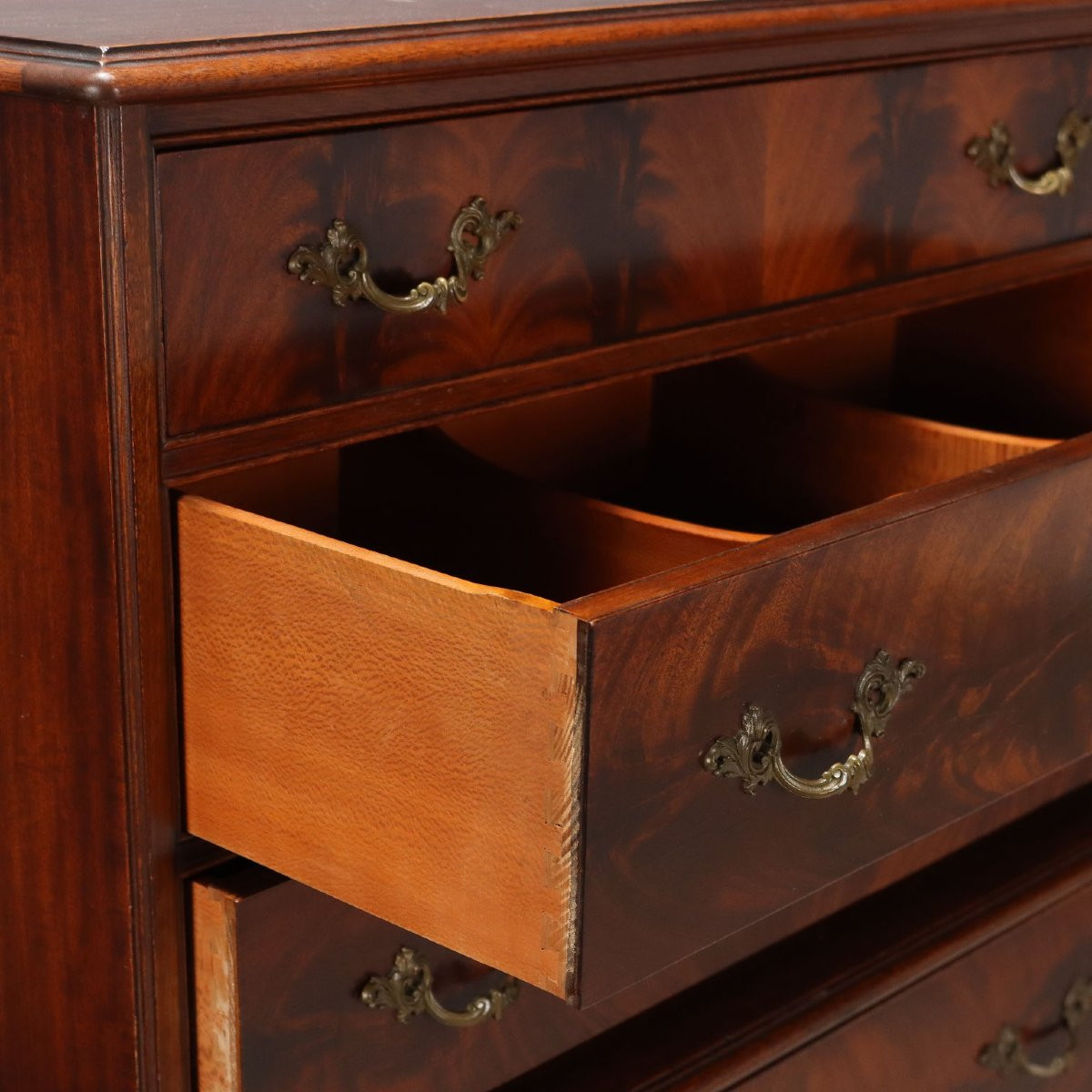 Mobile Cassettiera in Mogano Inghilterra XIX Secolo-photo-4