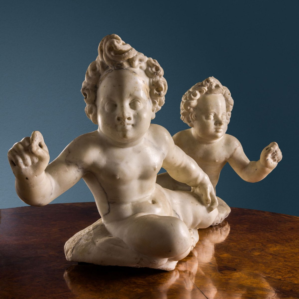 Due Putti, 1640-1650 ca. Giovanni Pietro e Carlo Carra (bottega di)-photo-1