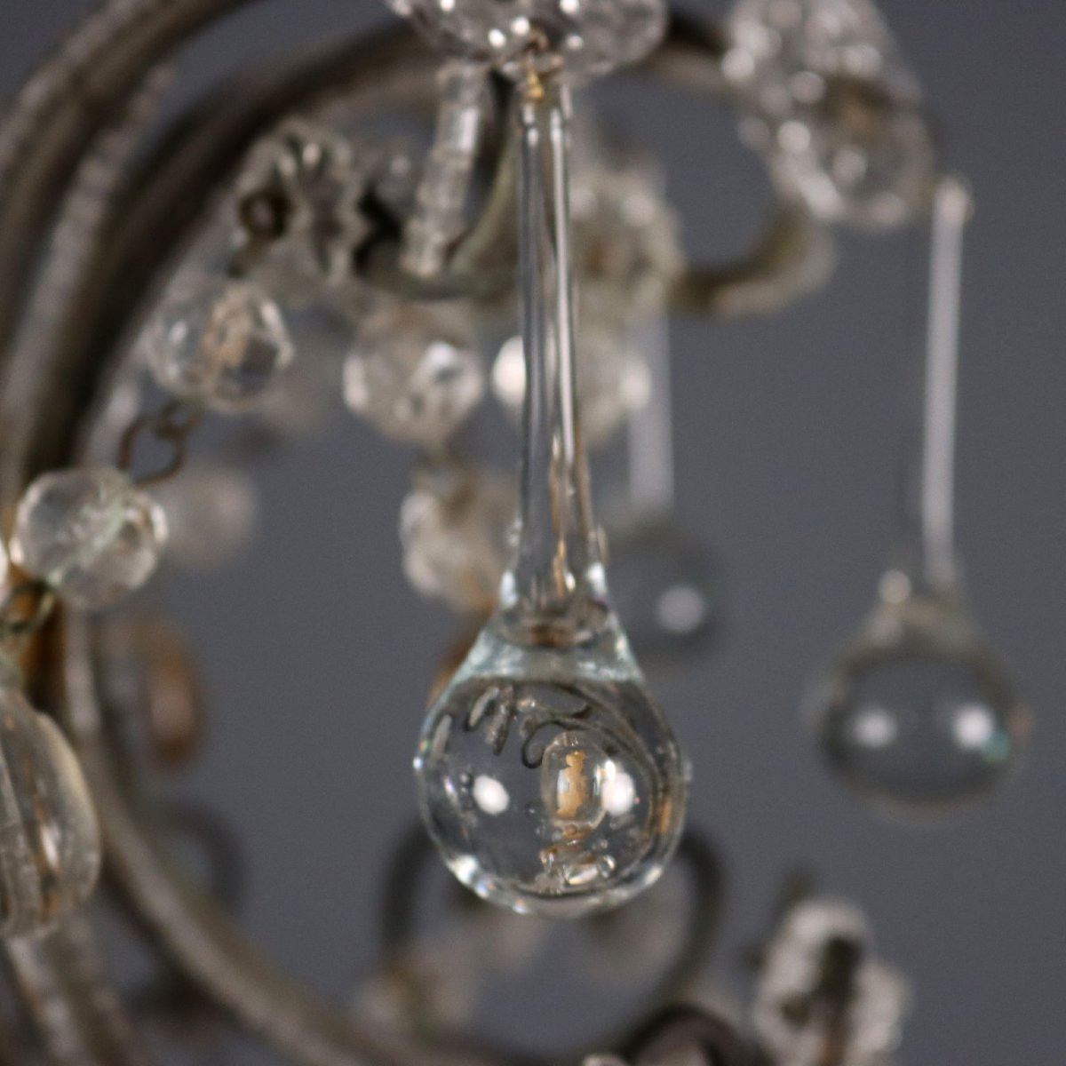 Lampadario a Otto Luci Italia Fine XIX Secolo-photo-3