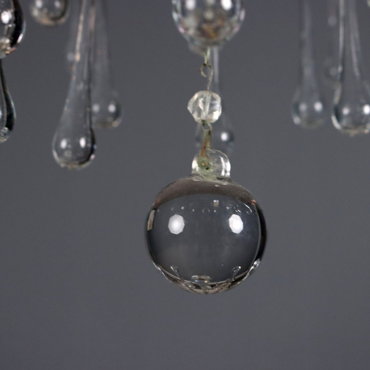 Lampadario a Otto Luci Italia Fine XIX Secolo-photo-2