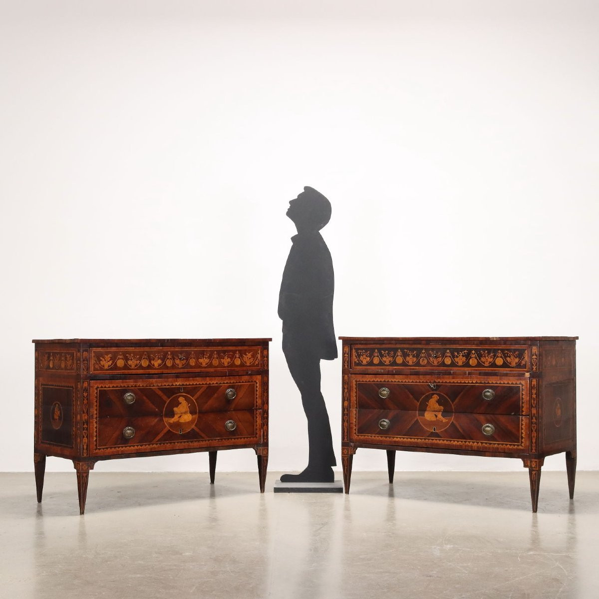 Coppia di Comò Neoclassici Lombardi Italia Ultimo Quarto XVIII Secolo-photo-2