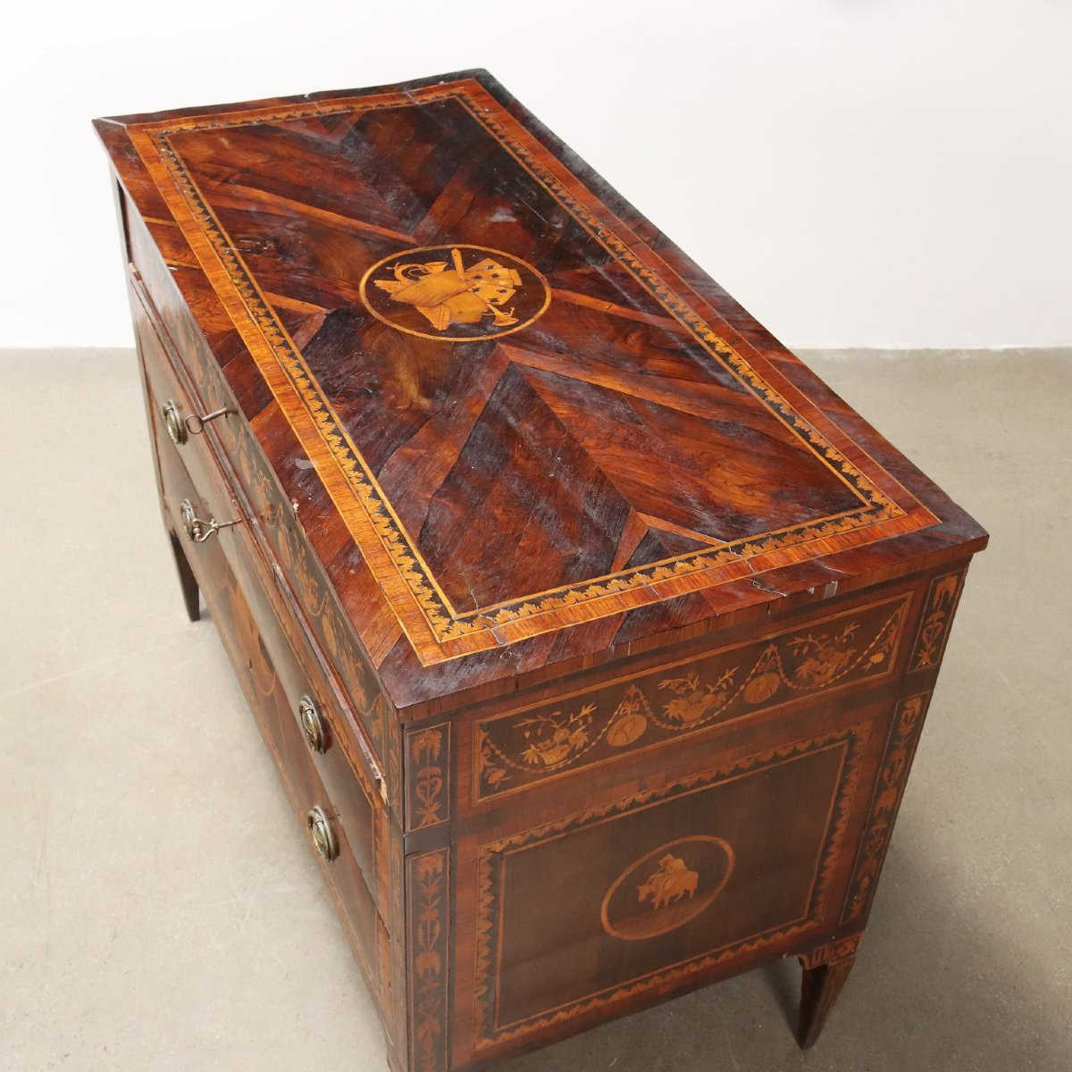 Coppia di Comò Neoclassici Lombardi Italia Ultimo Quarto XVIII Secolo-photo-6