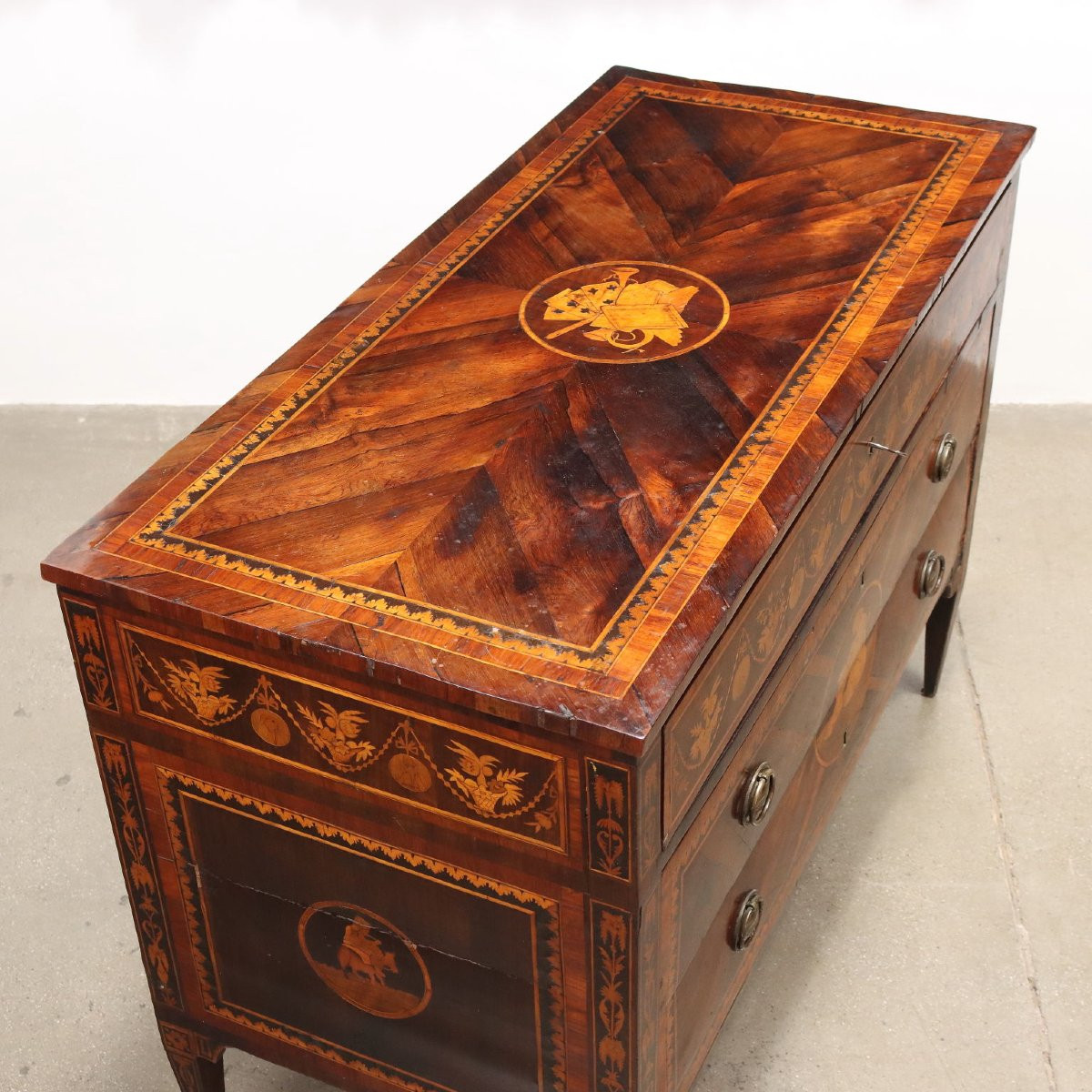 Coppia di Comò Neoclassici Lombardi Italia Ultimo Quarto XVIII Secolo-photo-7