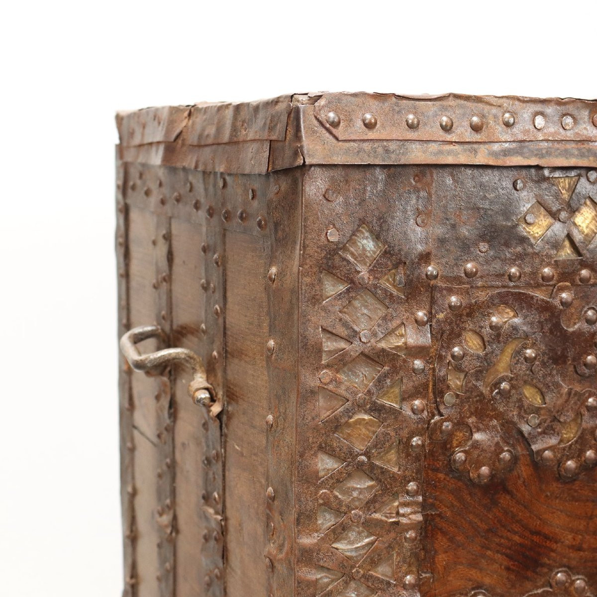 Baule di Gusto Neorinascimentale con Tavolino Italia Inizio XIX Secolo-photo-4