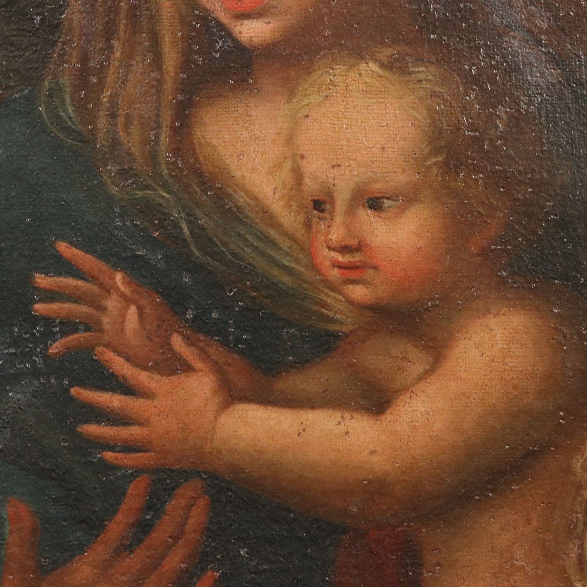 Dipinto Sacra Famiglia con Santo Francescano-photo-4