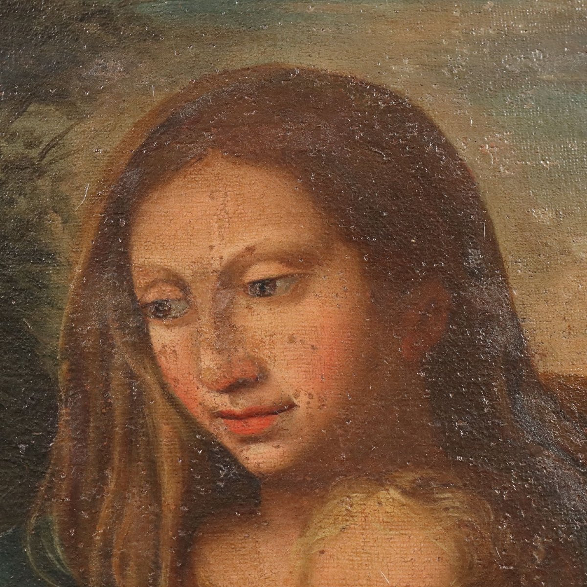 Dipinto Sacra Famiglia con Santo Francescano-photo-2