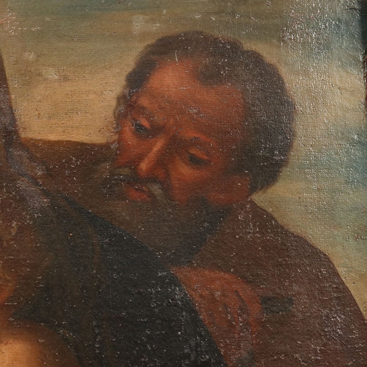 Dipinto Sacra Famiglia con Santo Francescano-photo-3