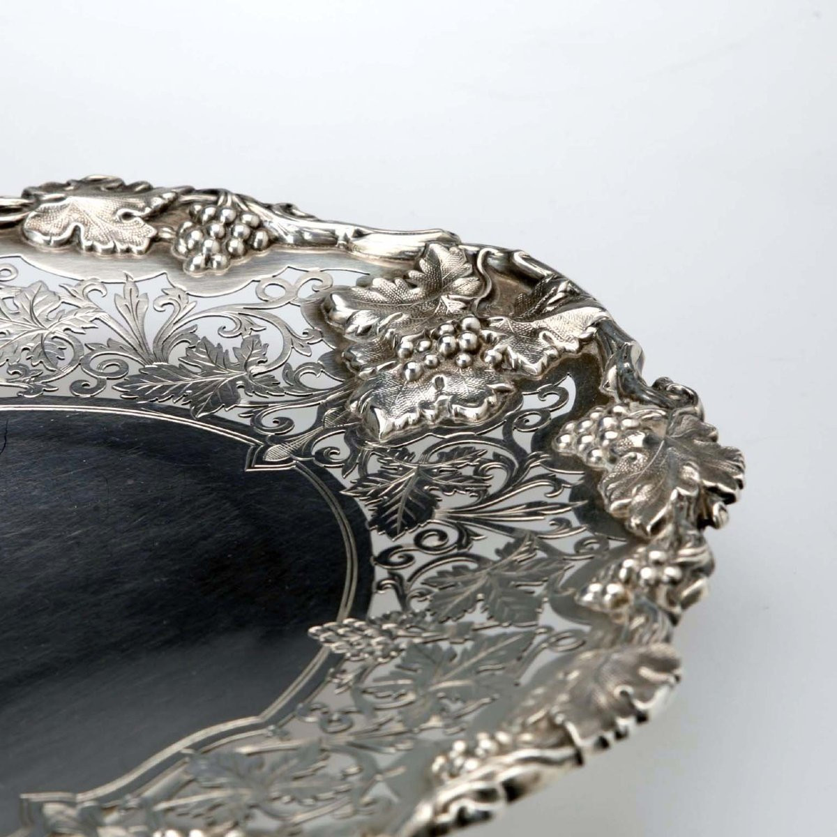 Vassoio in Argento Walker & Hall Sheffield Inghilterra 1936-photo-6