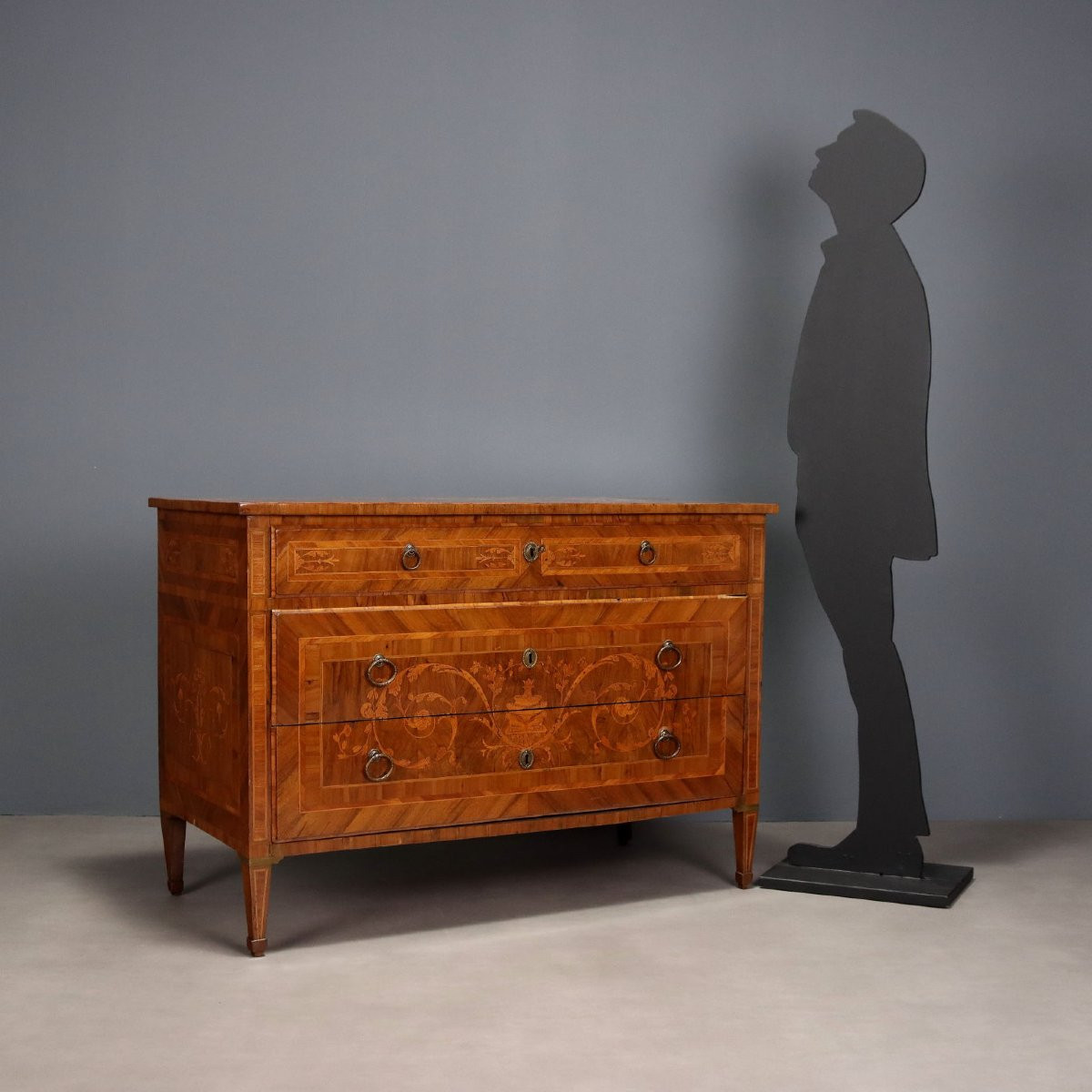 Cassettone Neoclassico in Noce Emilia Ultimo Quarto XVIII Secolo-photo-2