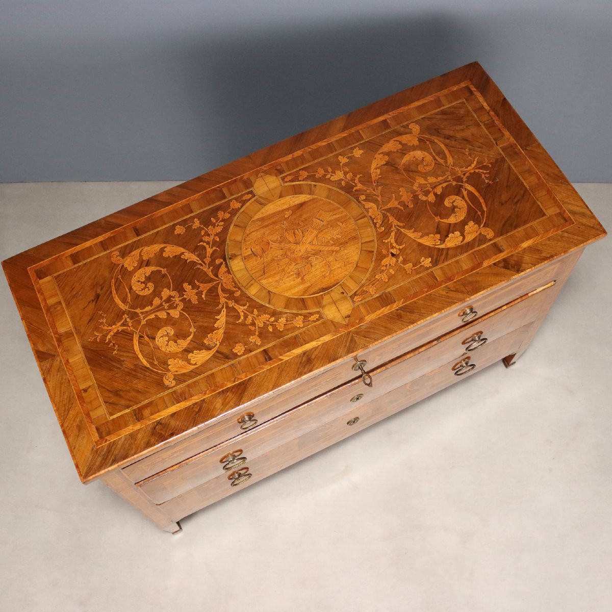 Cassettone Neoclassico in Noce Emilia Ultimo Quarto XVIII Secolo-photo-4