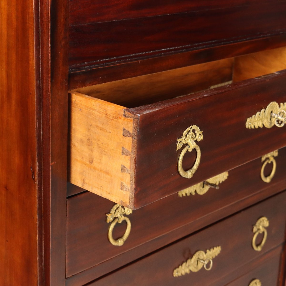 Secretaire in Stile Impero in Mogano Francia Inizio XX Secolo-photo-4