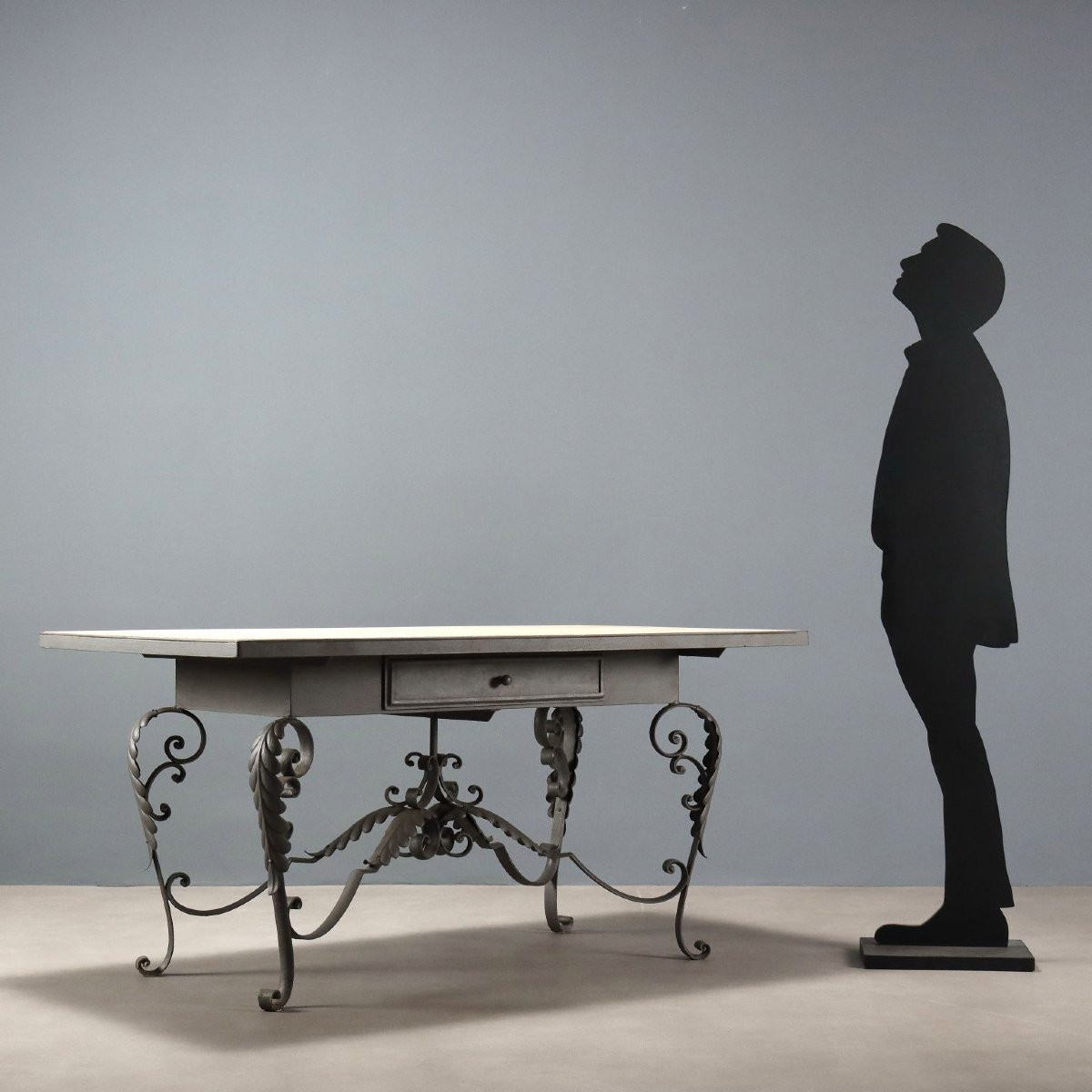 Tavolo con Piano in Marmo Italia, XX Secolo-photo-2