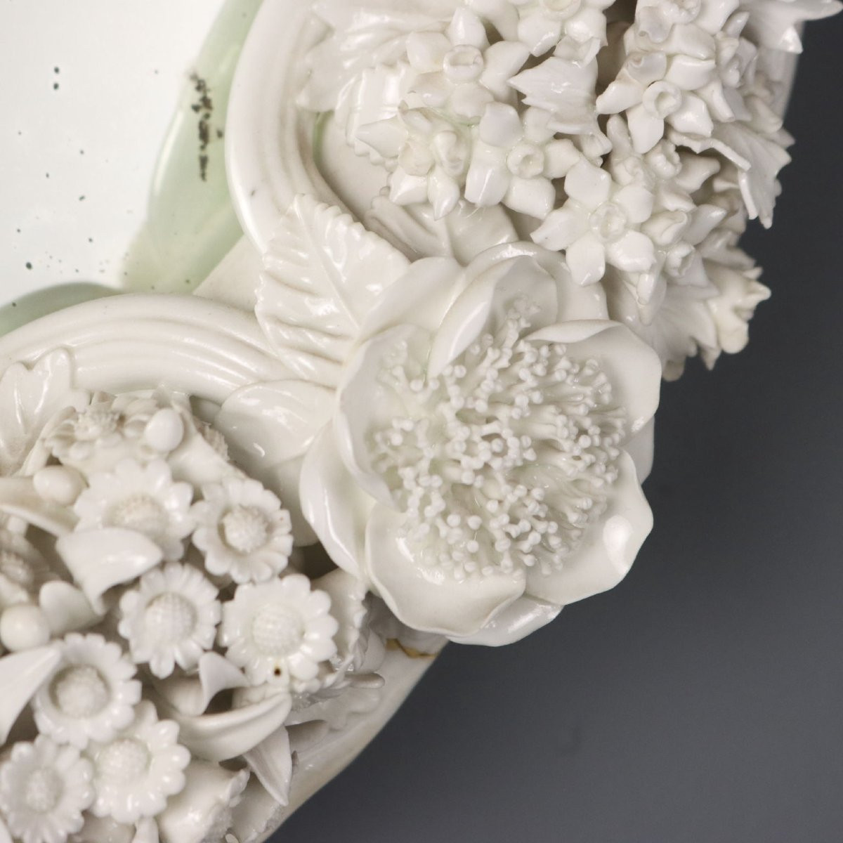 Specchiera Veneziana in Vetro Bianco Murano, XIX Secolo-photo-1