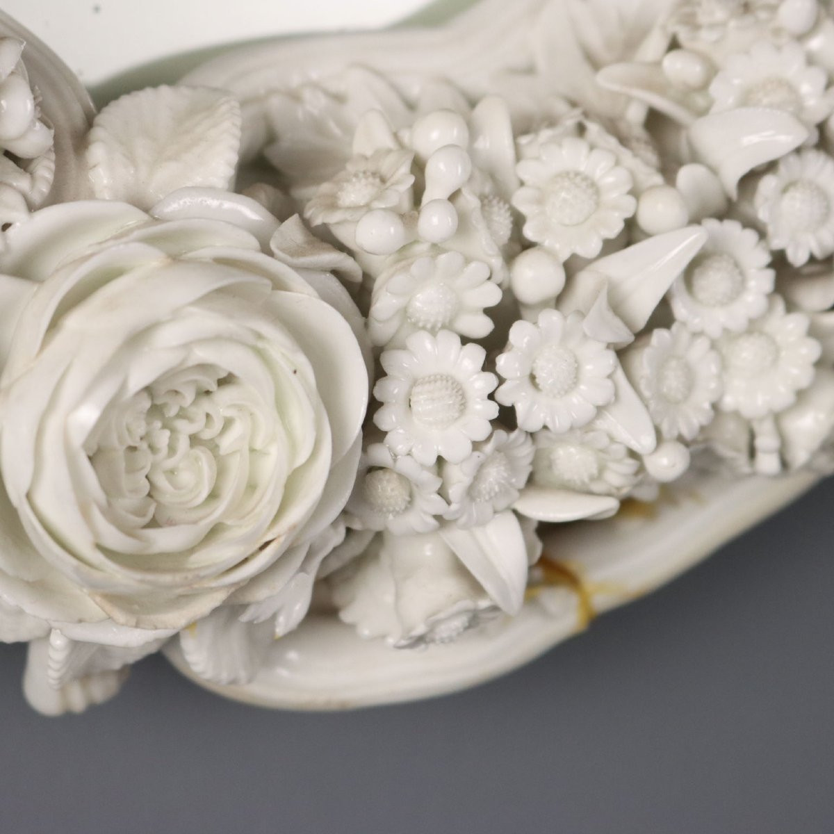 Specchiera Veneziana in Vetro Bianco Murano, XIX Secolo-photo-2