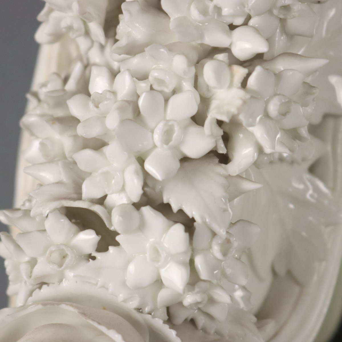 Specchiera Veneziana in Vetro Bianco Murano, XIX Secolo-photo-4