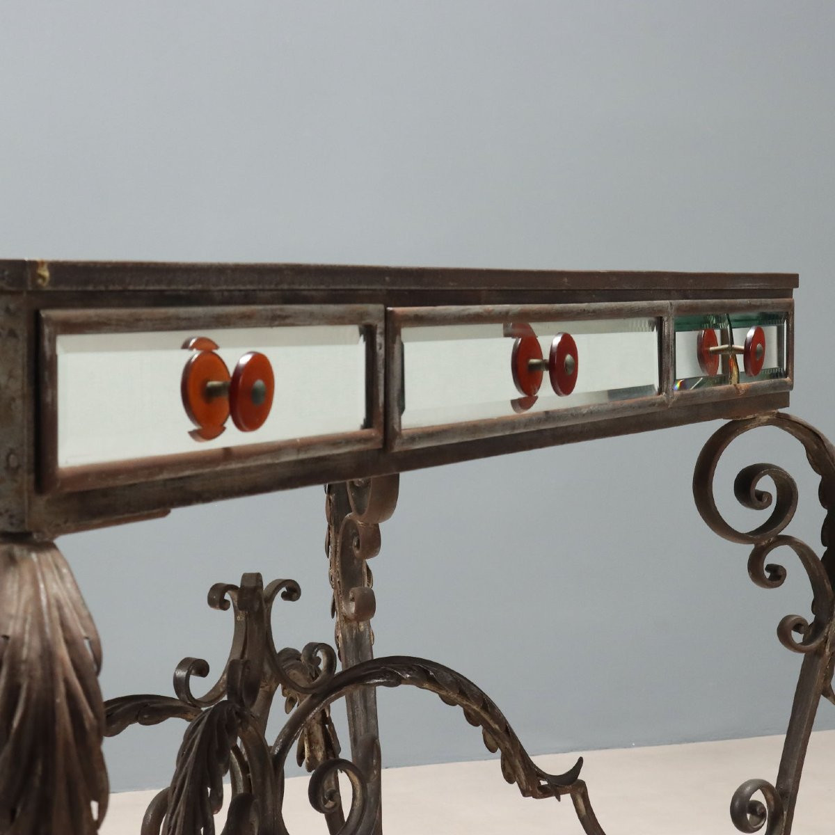 Consolle in Ferro e Specchi Italia XX Secolo-photo-3