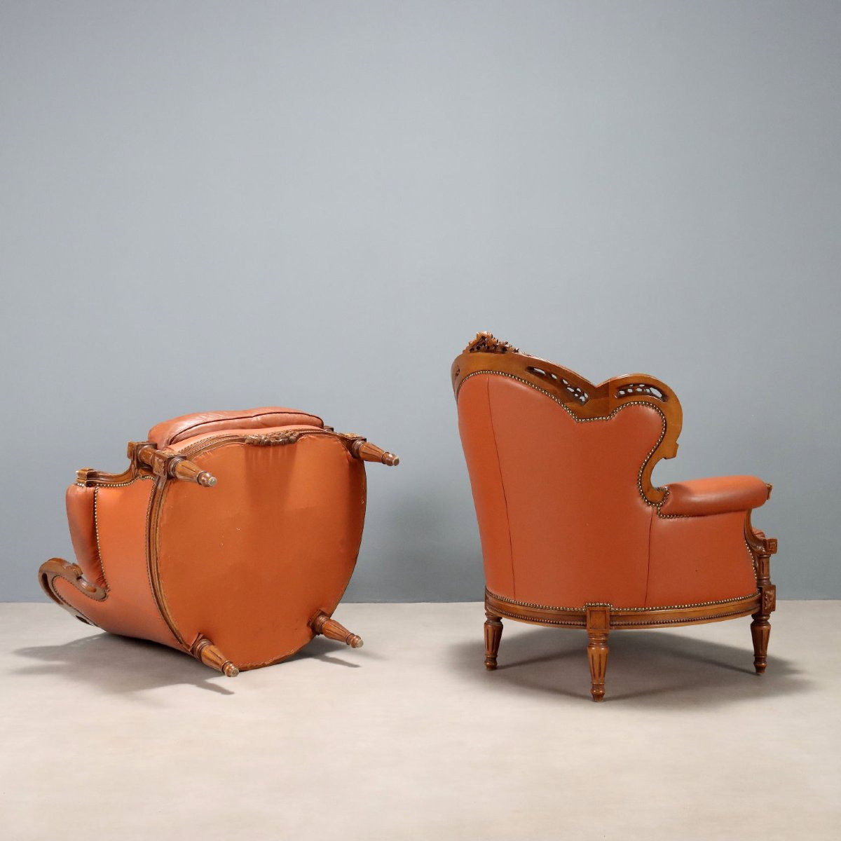 Coppia poltrone Italia, inizio XX Secolo-photo-7