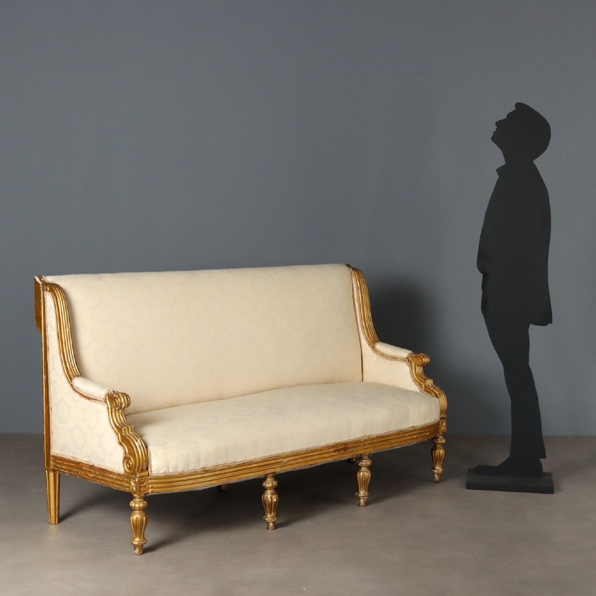 Divano in Stile Neoclassico Italia Seconda Metà XIX Secolo-photo-2