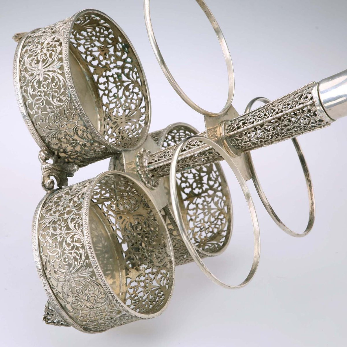 Portabottiglie in Argento Europa Primi '900-photo-3