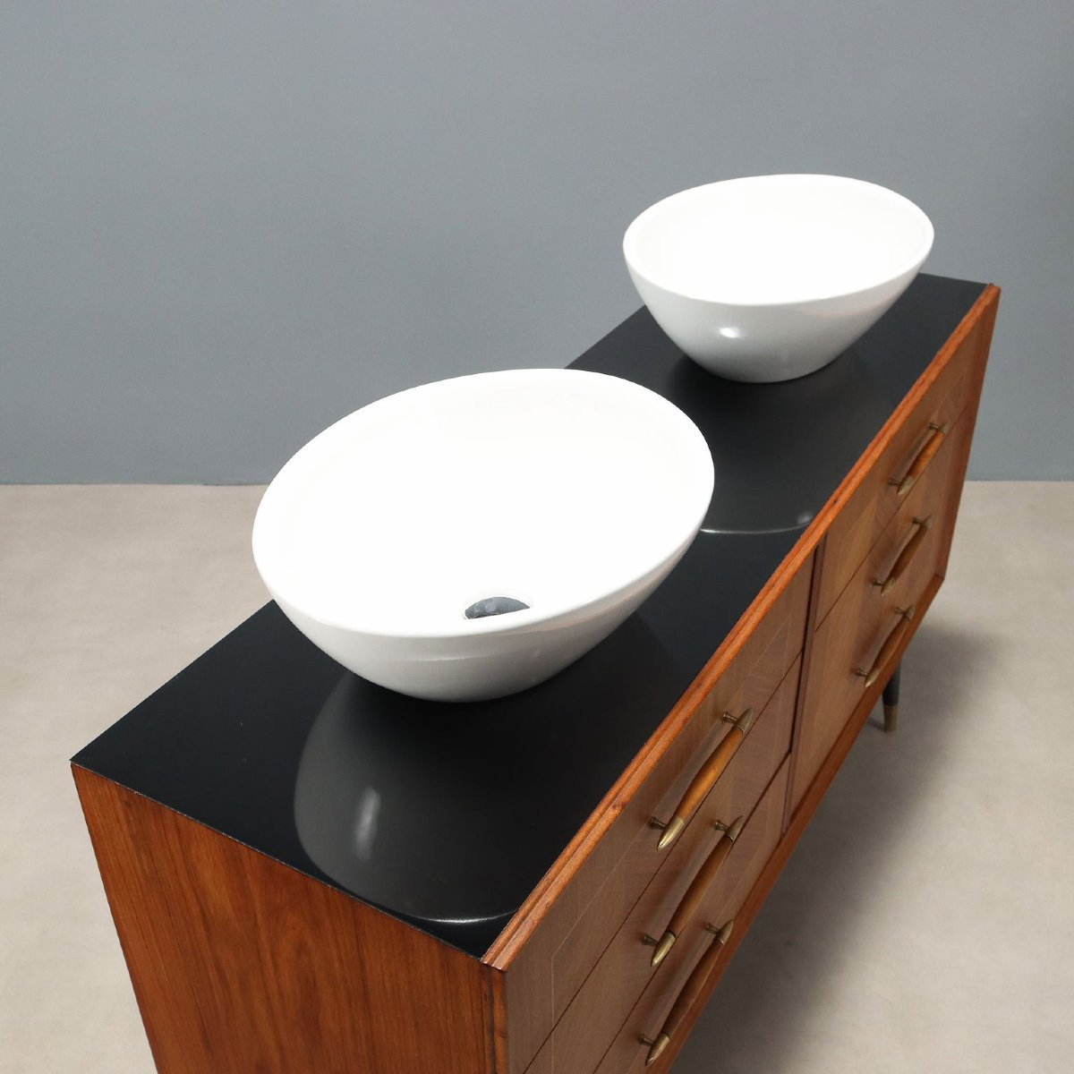 Cassettiera Anni '60 con Doppio Lavabo-photo-3