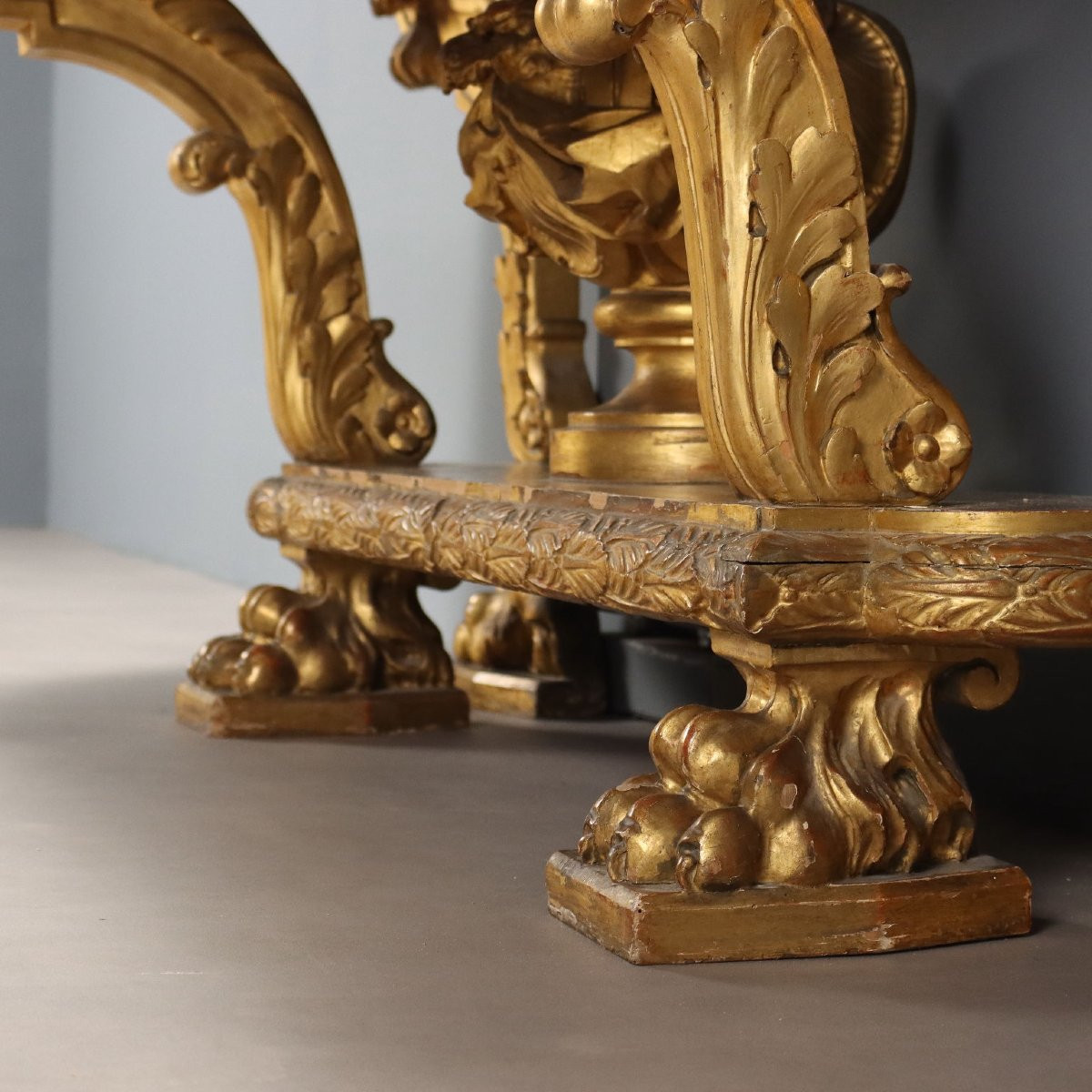 Consolle in Legno Intagliato e Dorato Lombardia Ultimo Quarto XIX Secolo-photo-7