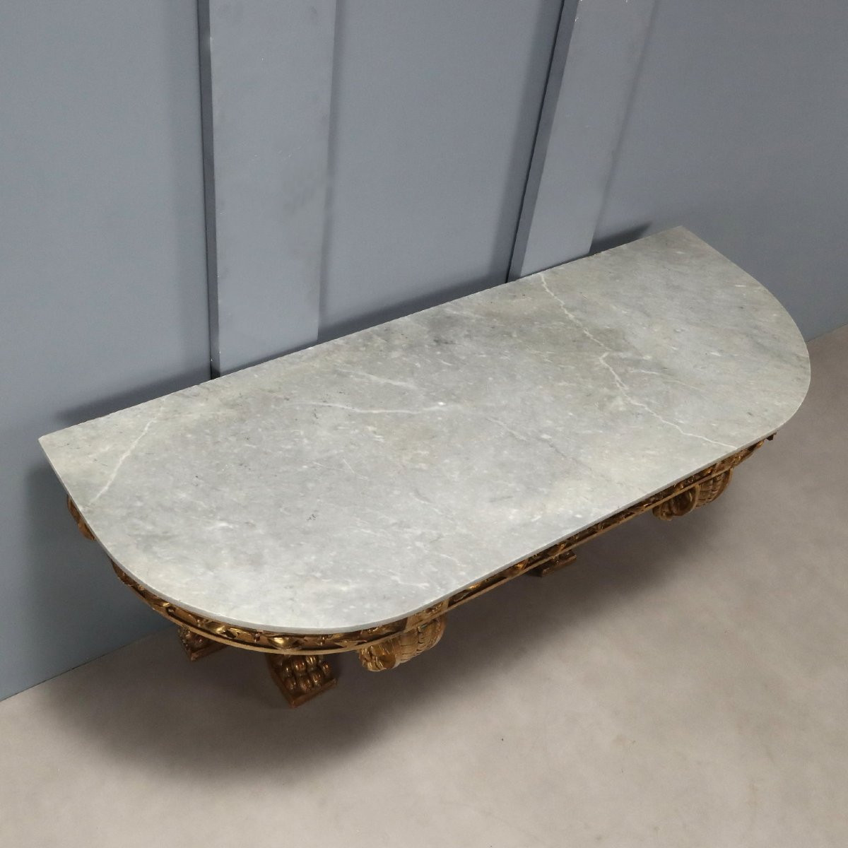 Consolle in Legno Intagliato e Dorato Lombardia Ultimo Quarto XIX Secolo-photo-8