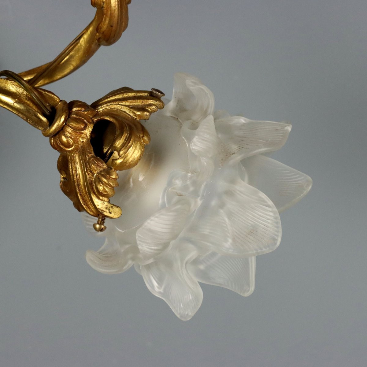 Coppia di Appliques in Bronzo dorato Italia Fine XIX Secolo-photo-2