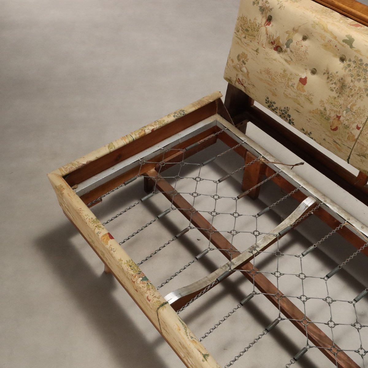 Divano Letto Art Déco in Noce Italia Secondo Quarto XX Secolo-photo-7