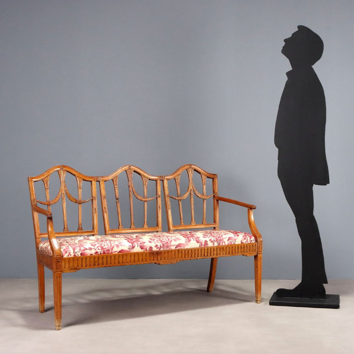 Divanetto 3 Posti Neoclassico Italia Inizio XIX Secolo-photo-2