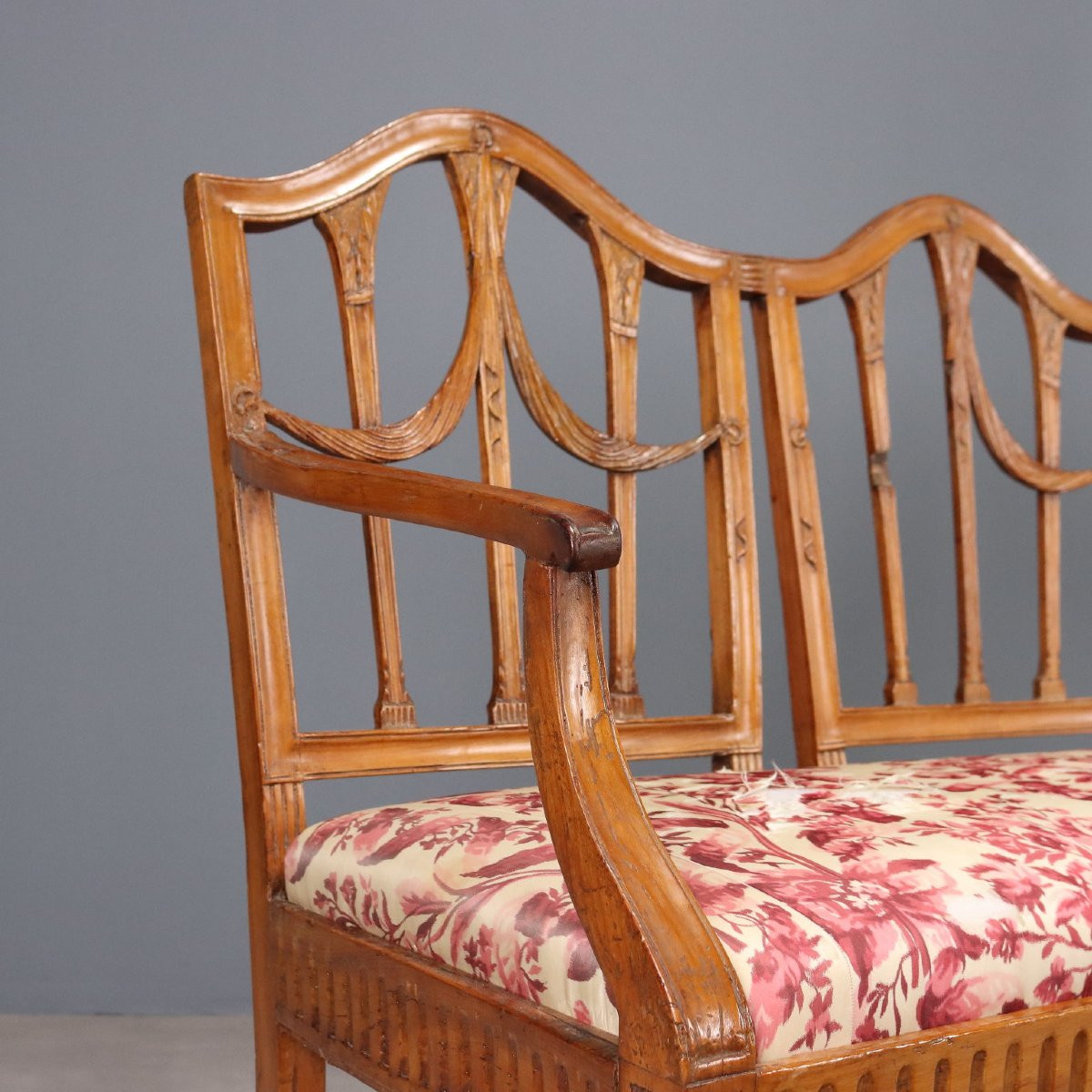 Divanetto 3 Posti Neoclassico Italia Inizio XIX Secolo-photo-3