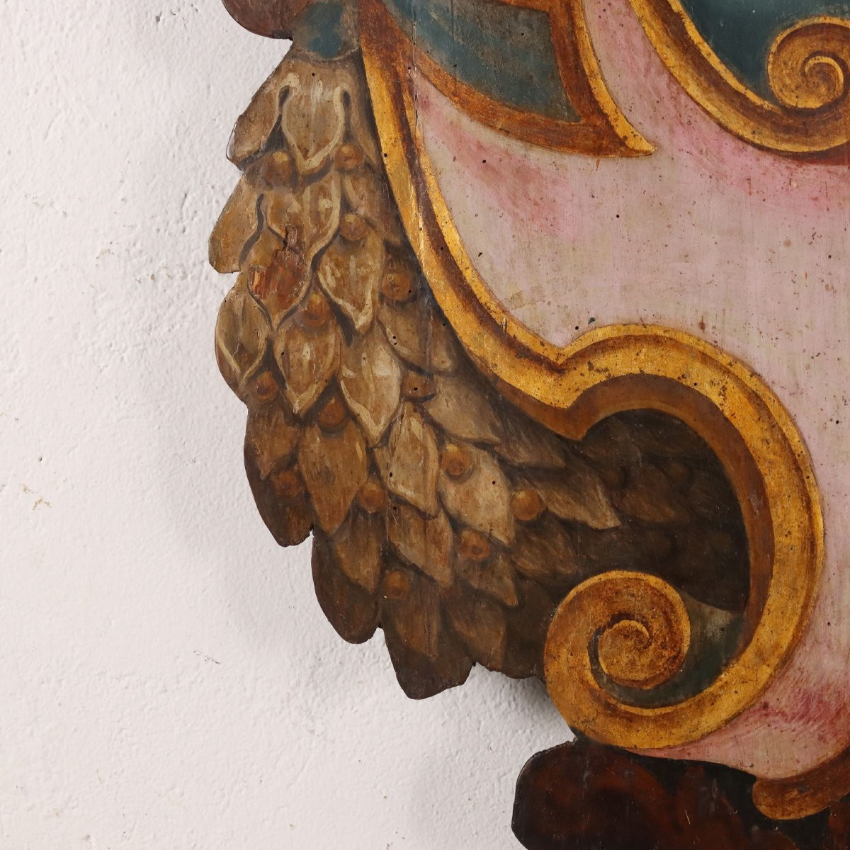 Grande Stemma Barocco Famiglia Pasqui Firenze Inizio XVIII Secolo-photo-3