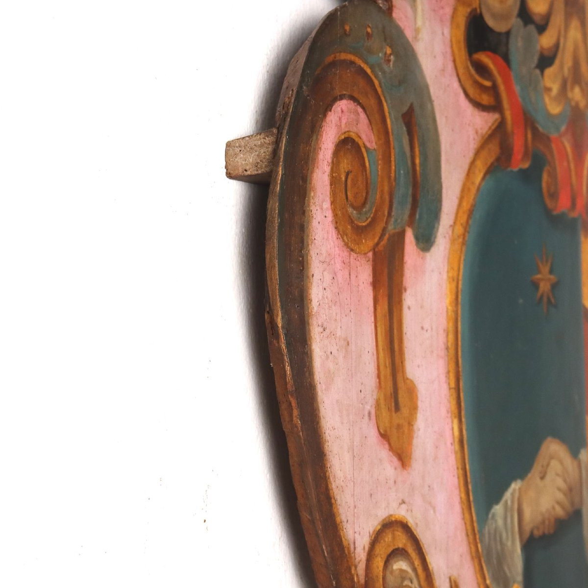 Grande Stemma Barocco Famiglia Pasqui Firenze Inizio XVIII Secolo-photo-5