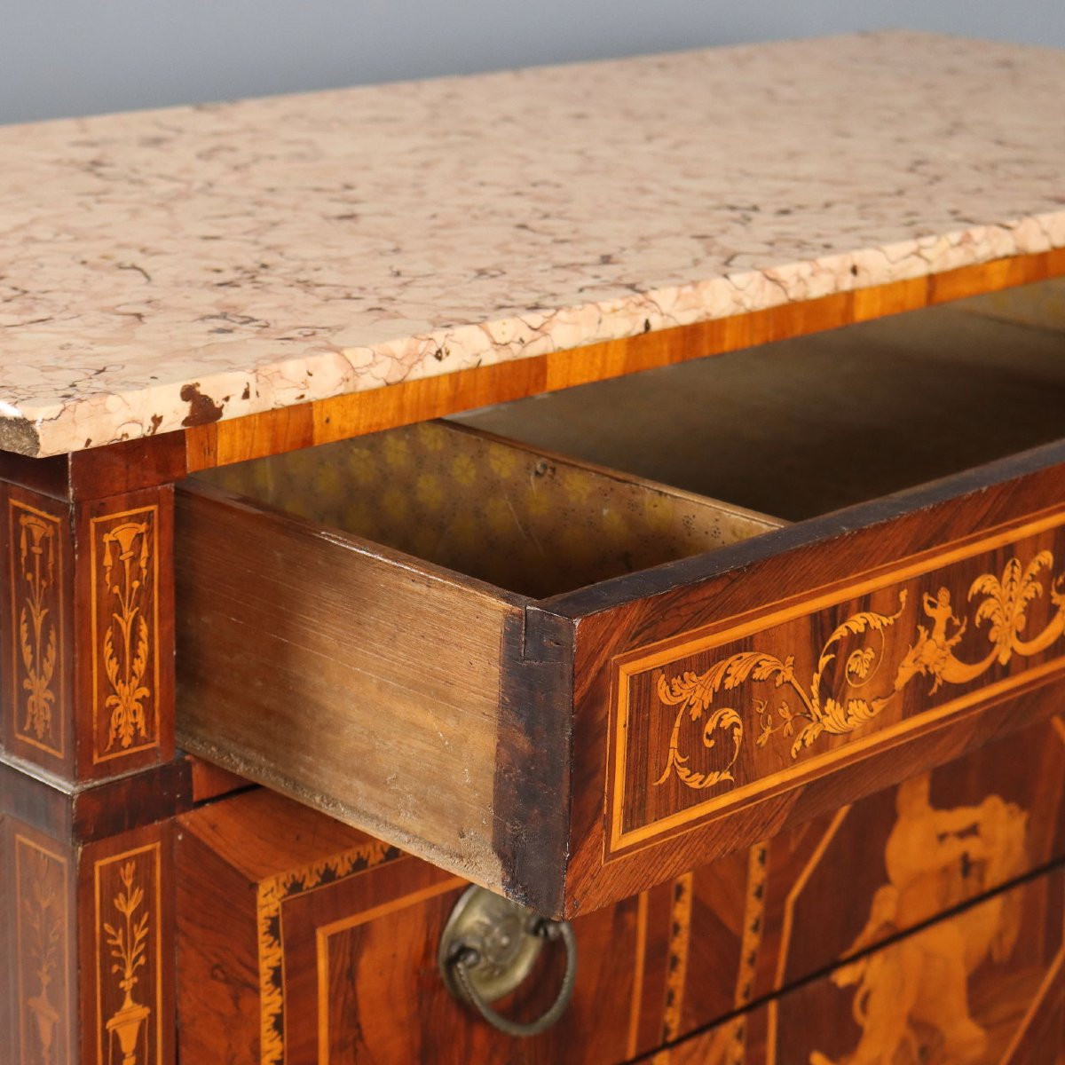 Comò Neoclassico in Noce Italia Fine XVIII Secolo-photo-2