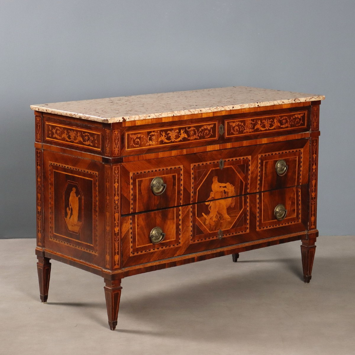 Comò Neoclassico in Noce Italia Fine XVIII Secolo