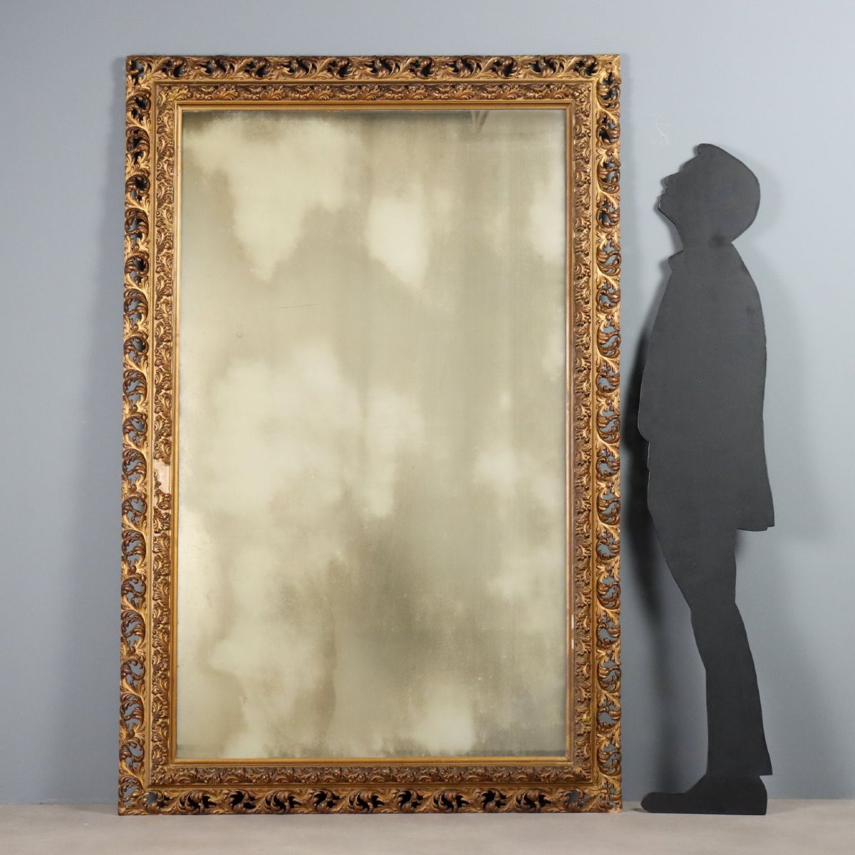 Specchio in Legno e Pastiglia Italia Inizio XX Secolo-photo-2