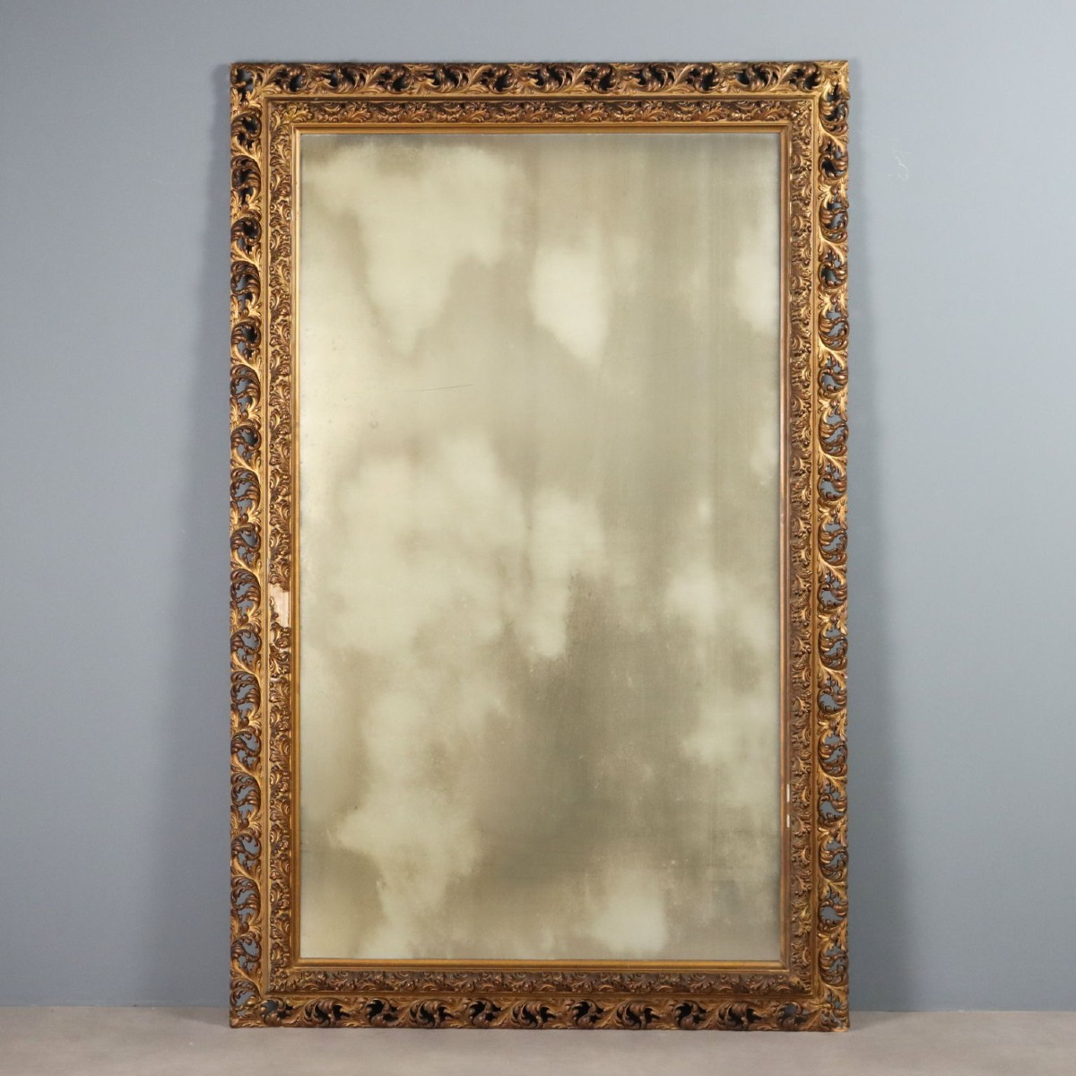 Specchio in Legno e Pastiglia Italia Inizio XX Secolo