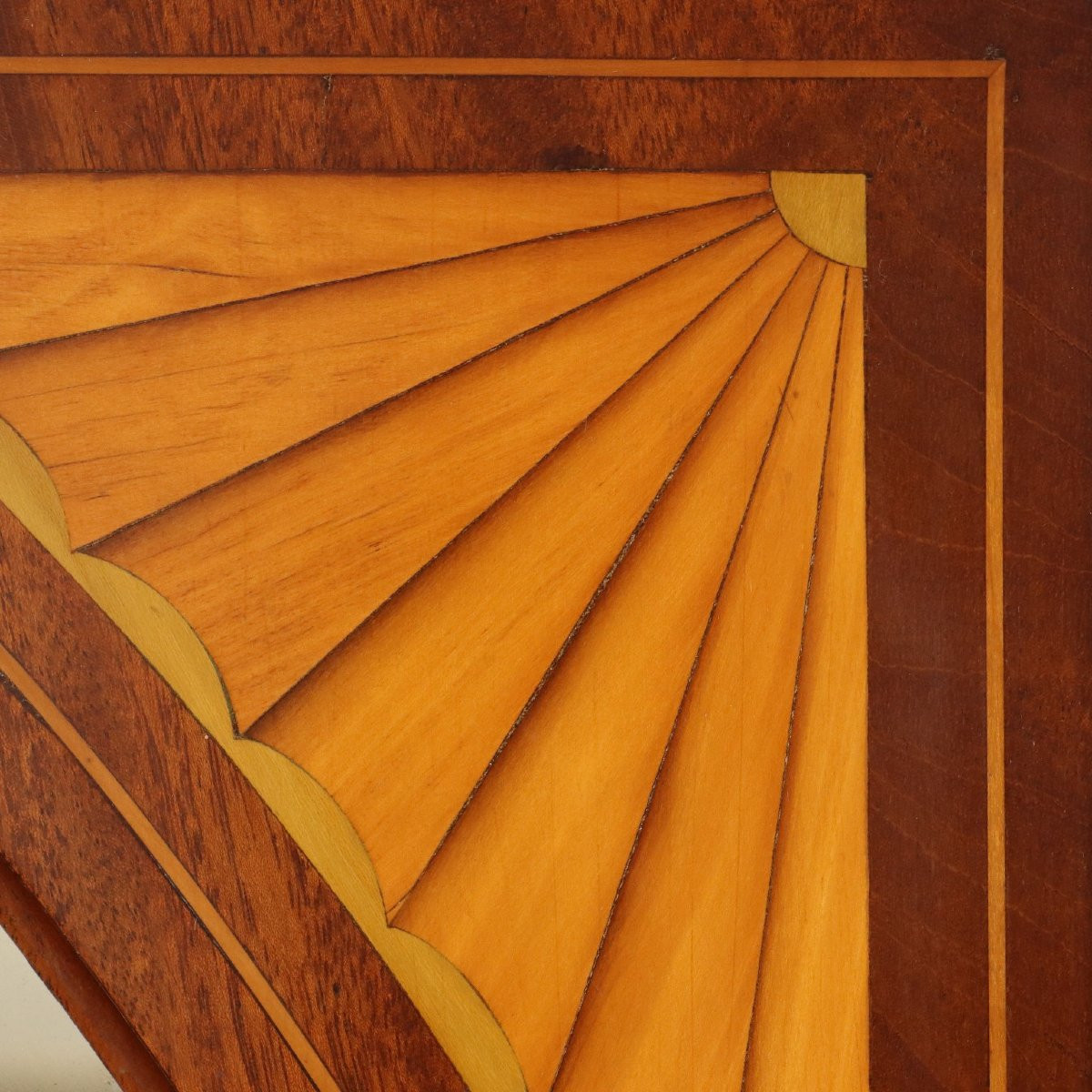 Specchiera in Mogano con Filettature e Intarsi in Acero Inghilterra Fine XIX Secolo-photo-2