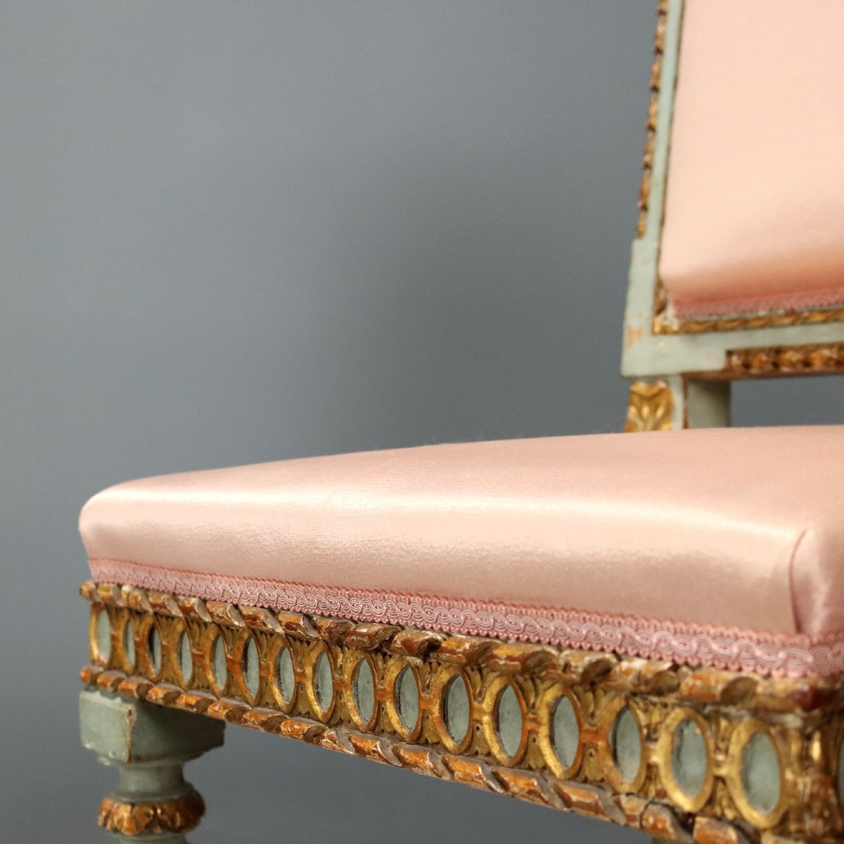 Gruppo di 4 Sedie Lombardia Terzo Quarto XVIII Secolo-photo-1