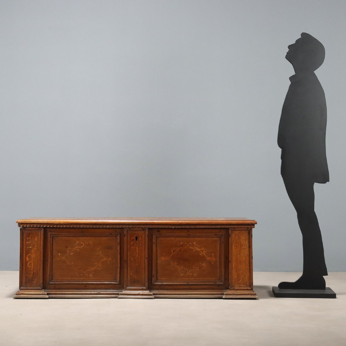 Cassapanca in Noce Italia Fine XVIII Secolo-photo-2